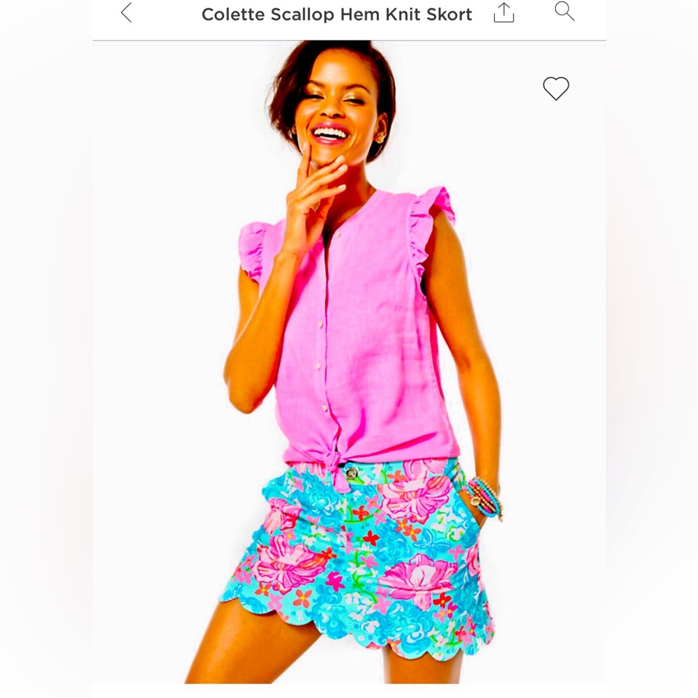 Lilly Pulitzer Collette Scallop Hem Knit Skort